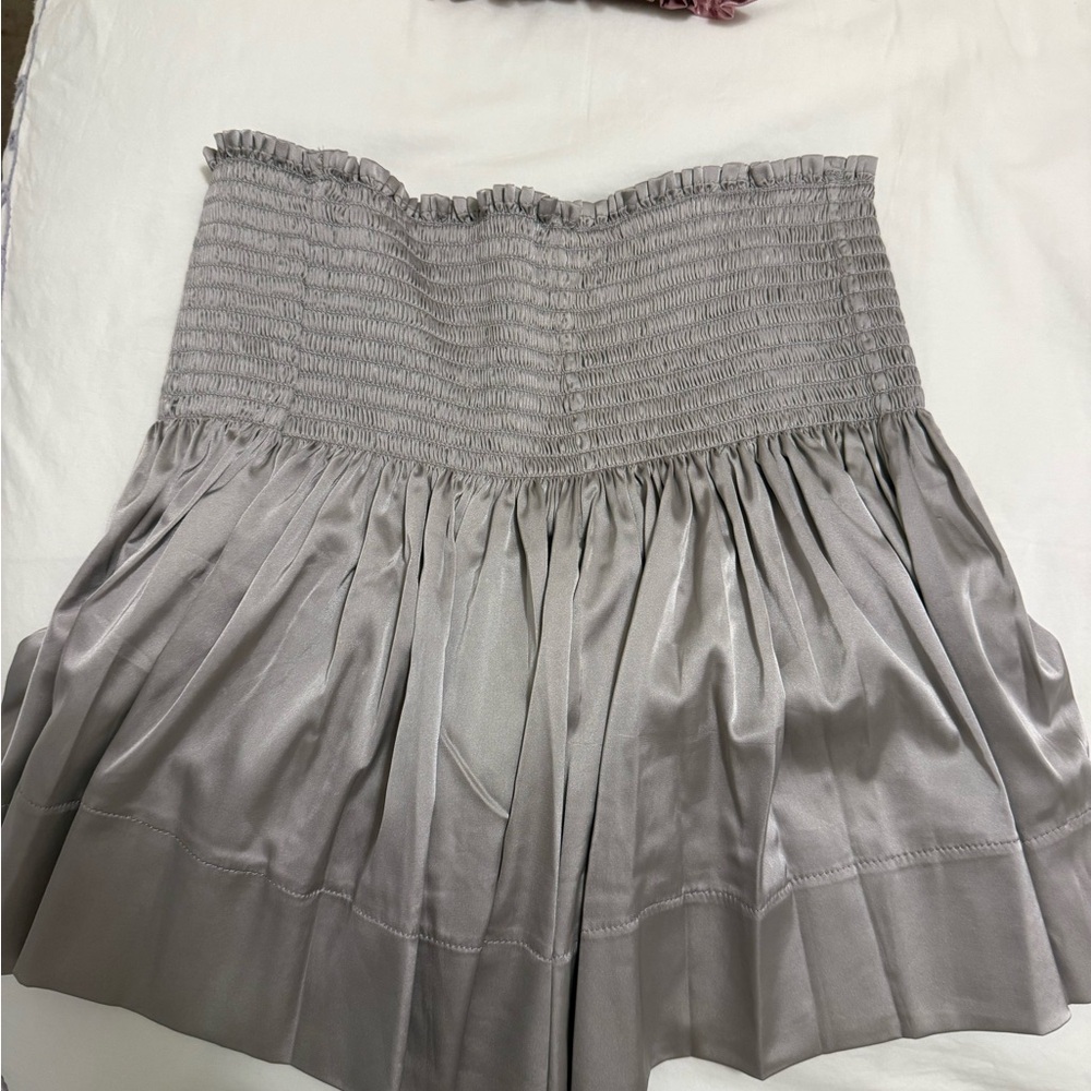 Natural life Women's Smocked Waist Grey Skirt